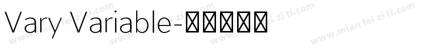Vary Variable字体转换
